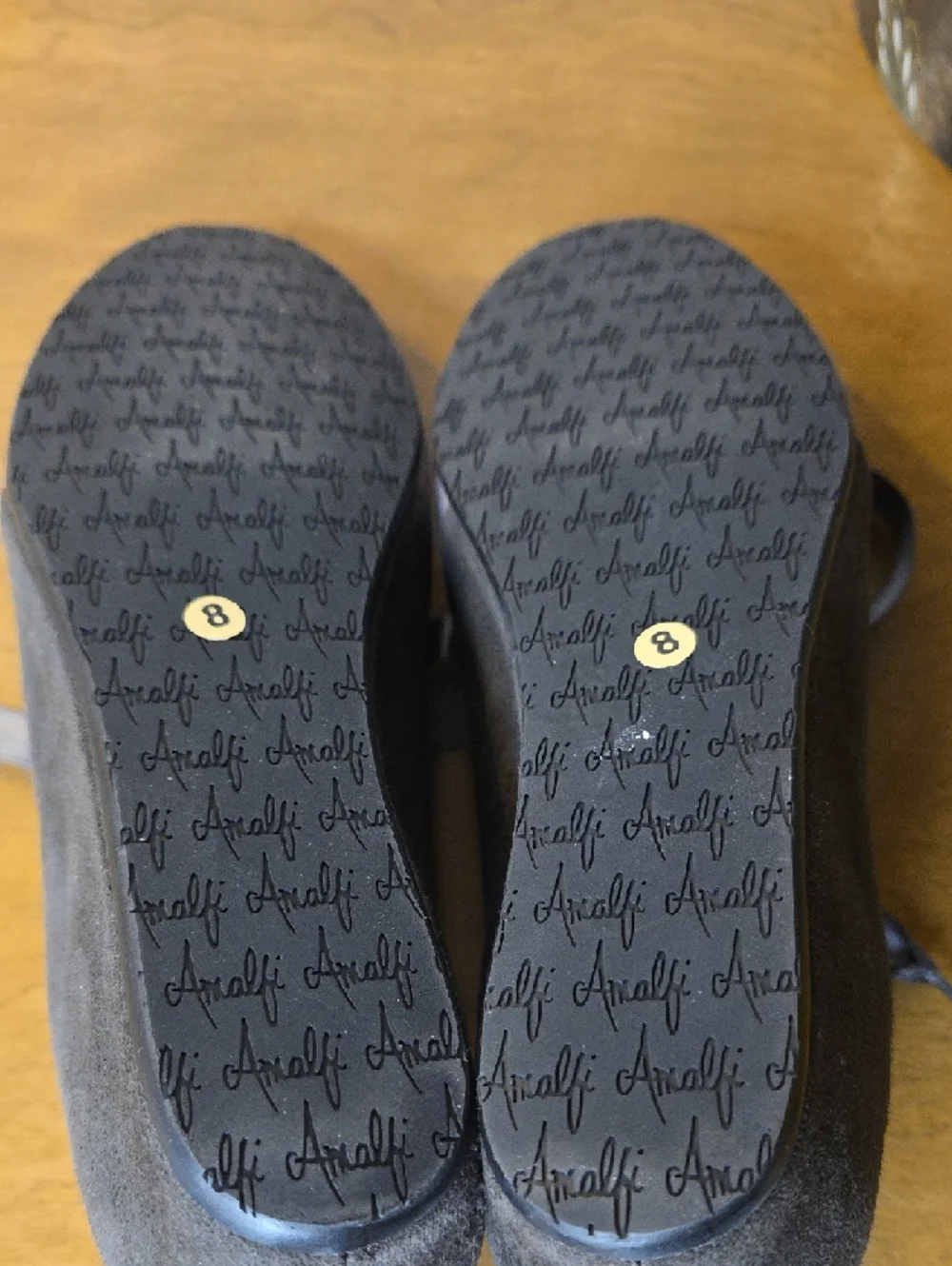 Amalfi Two-Tone Gray & Charcoal Suede Satin Lace-Up Flats